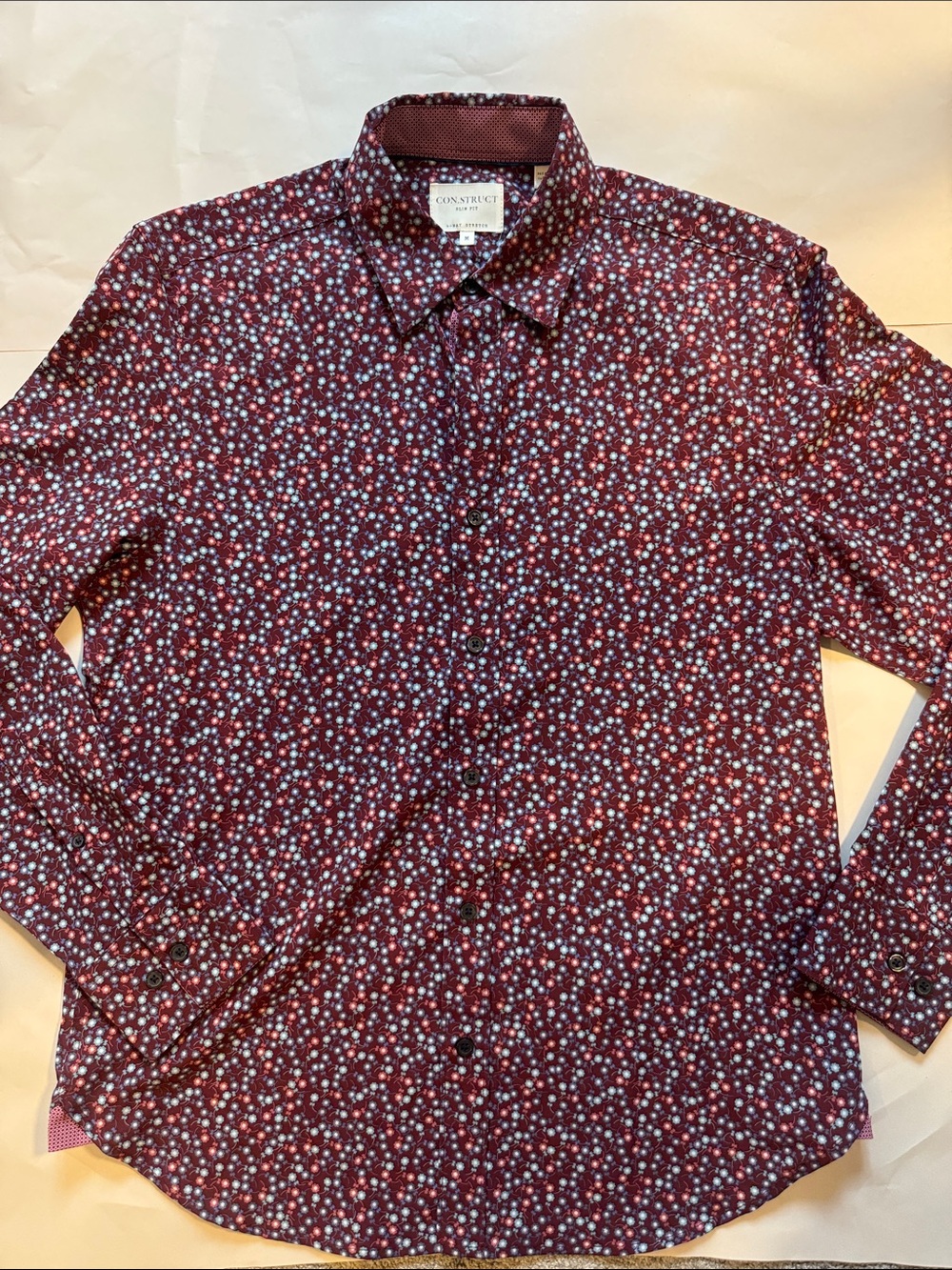 CONSTRUCT by Robert Graham Burgundy Floral Button-Down Shirt